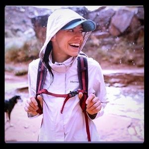 Marmot Rain Jacket XS Platinum Gray Off-white